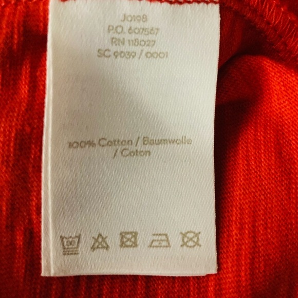 Boden Paulina t-shirt shift dress in orange with gold foil design. Size 10 - Picture 8 of 8